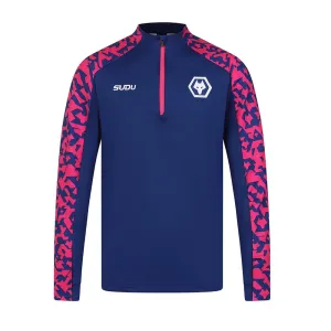 2024-25 Pre Match 1/4 Zip - Blue/Pink