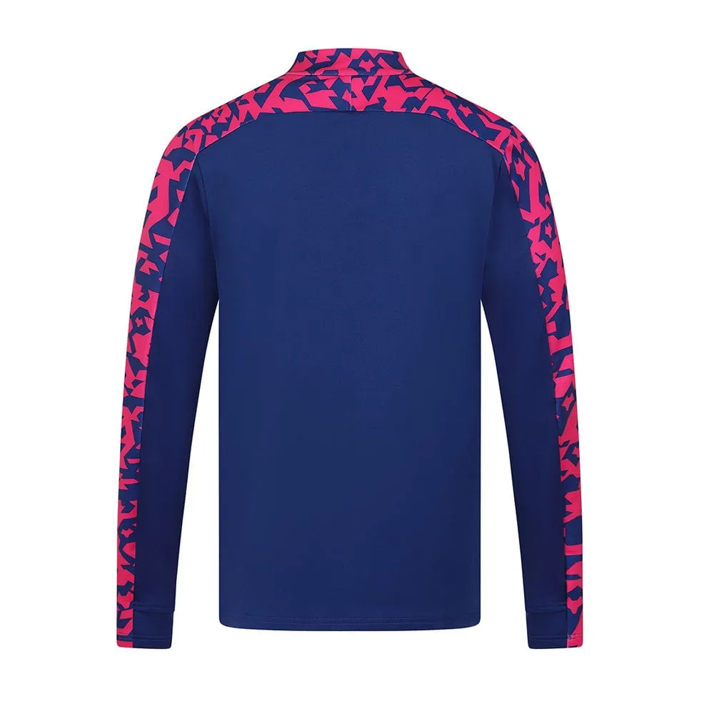 2024-25 Pre Match 1/4 Zip - Blue/Pink