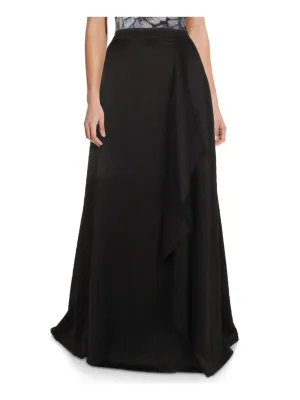 ADRIANNA PAPELL Womens Stretch Ruffled Full-Length Evening A-Line Skirt
