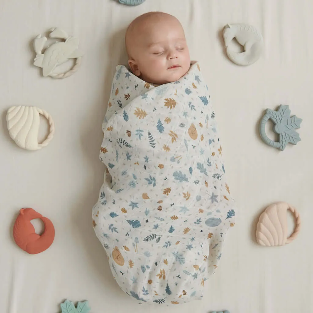 Cam Cam Muslin Baby Swaddle - Forest