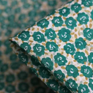 Emerald Spring Seersucker Cotton