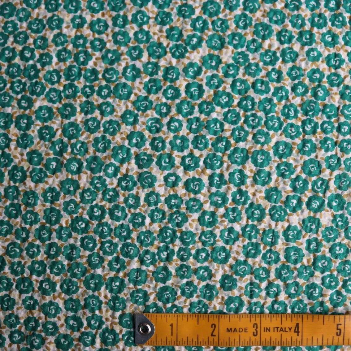 Emerald Spring Seersucker Cotton
