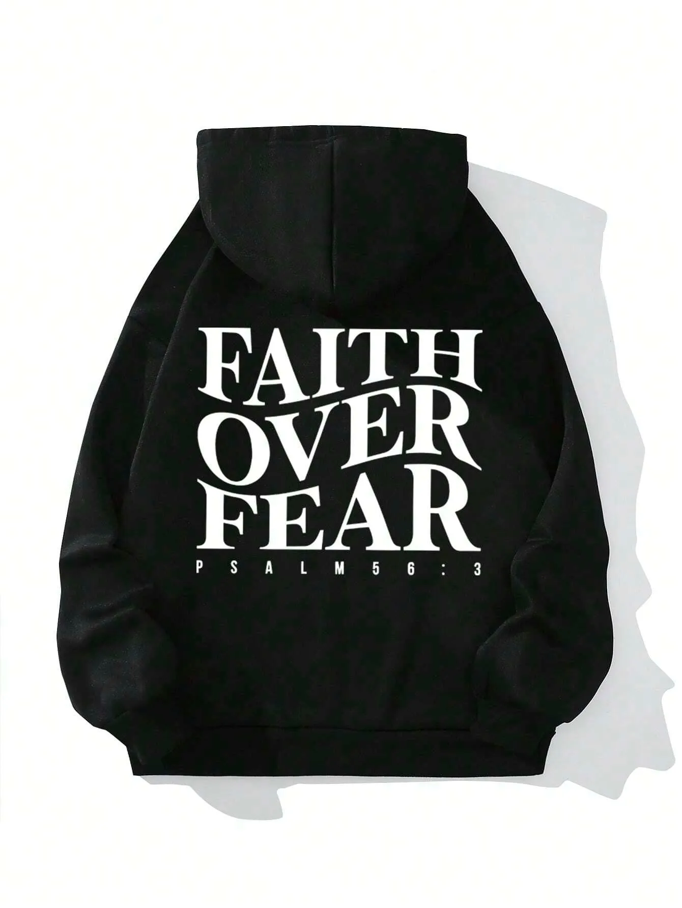 Ezwear Slogan Graphic Kangaroo Pocket Thermal Lined Hoodie
