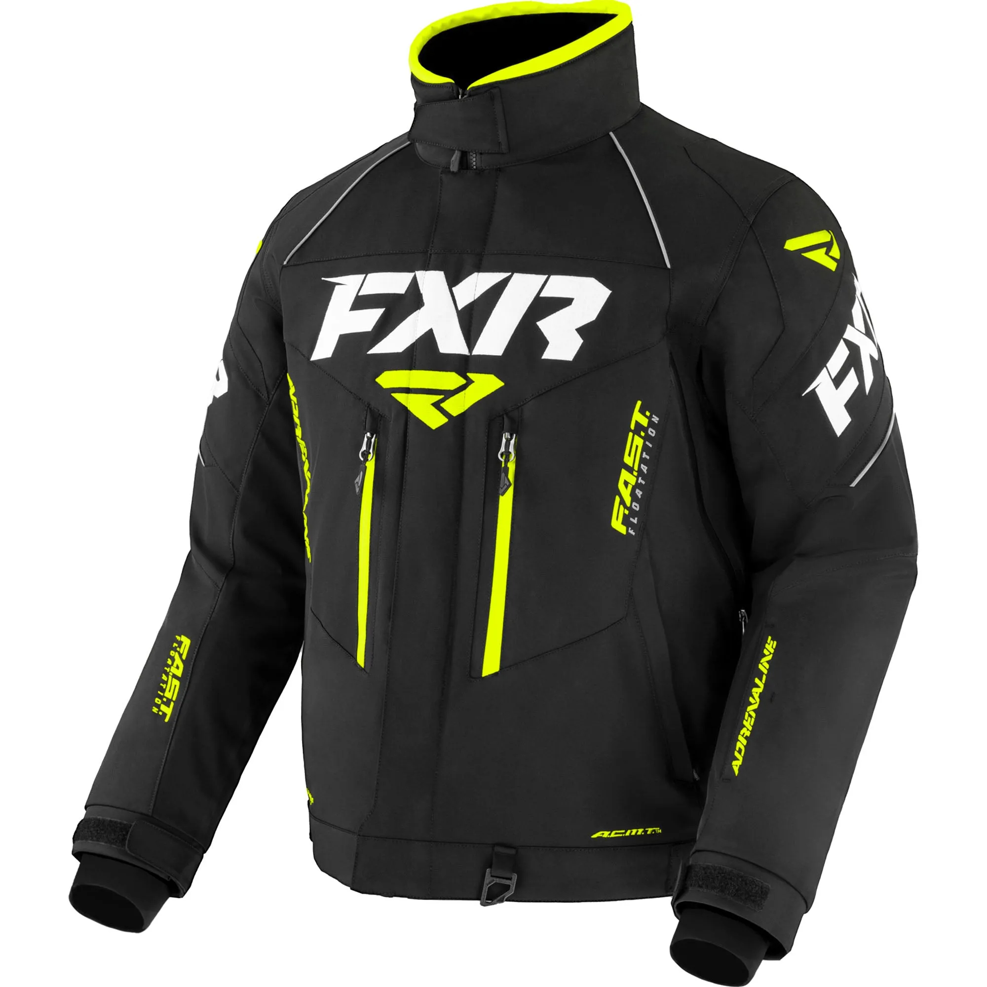 FXR Adrenaline Snowmobile Jacket Black/Charcoal/Hi-Vis