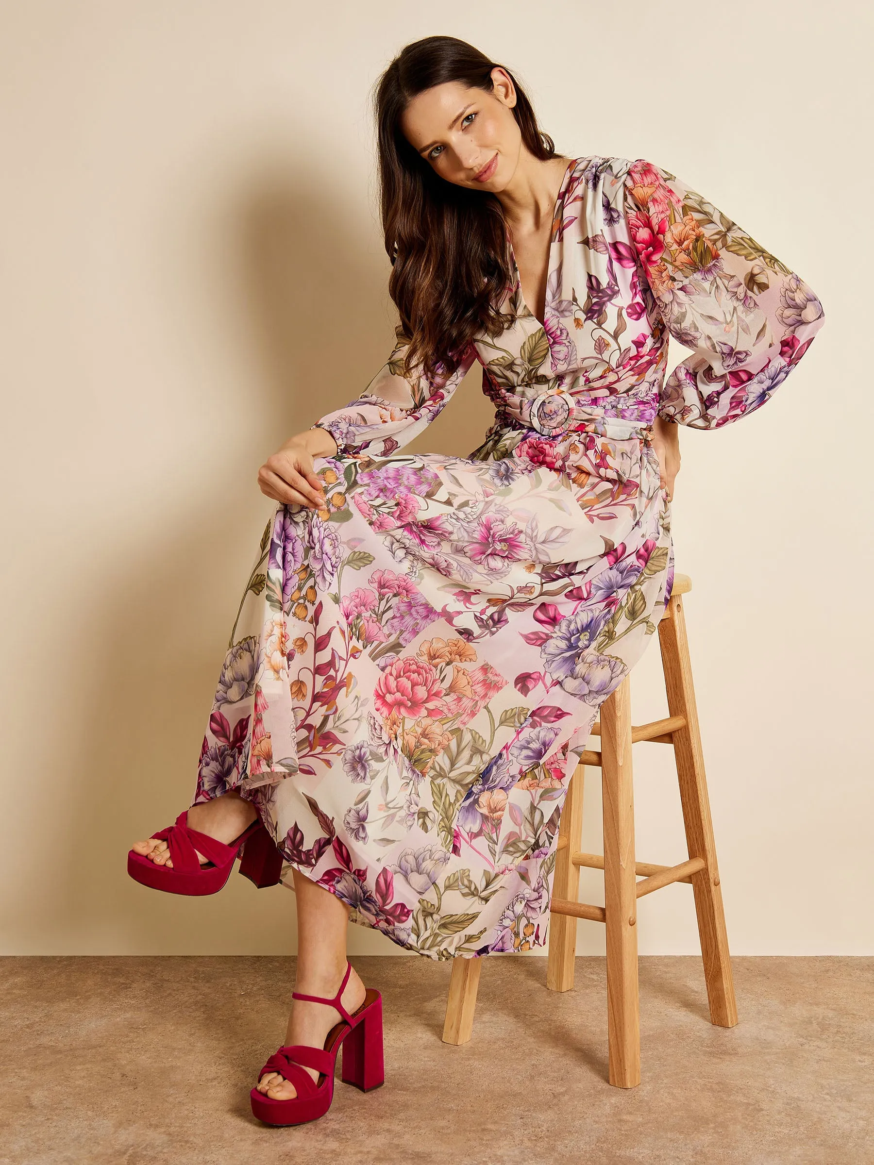 GWD Tinsley Floral Print Maxi Dress