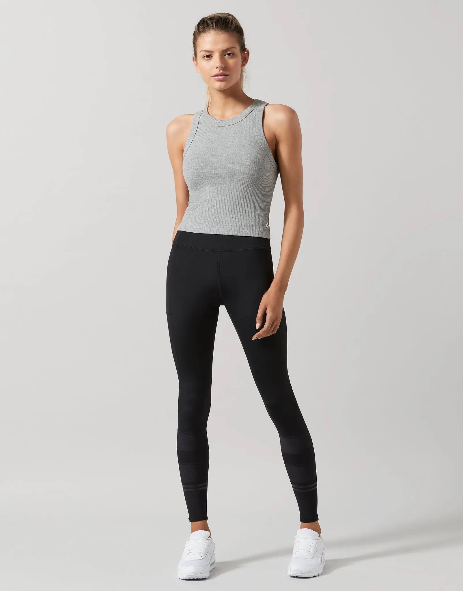 Harmony Ribbed Tank in Grey