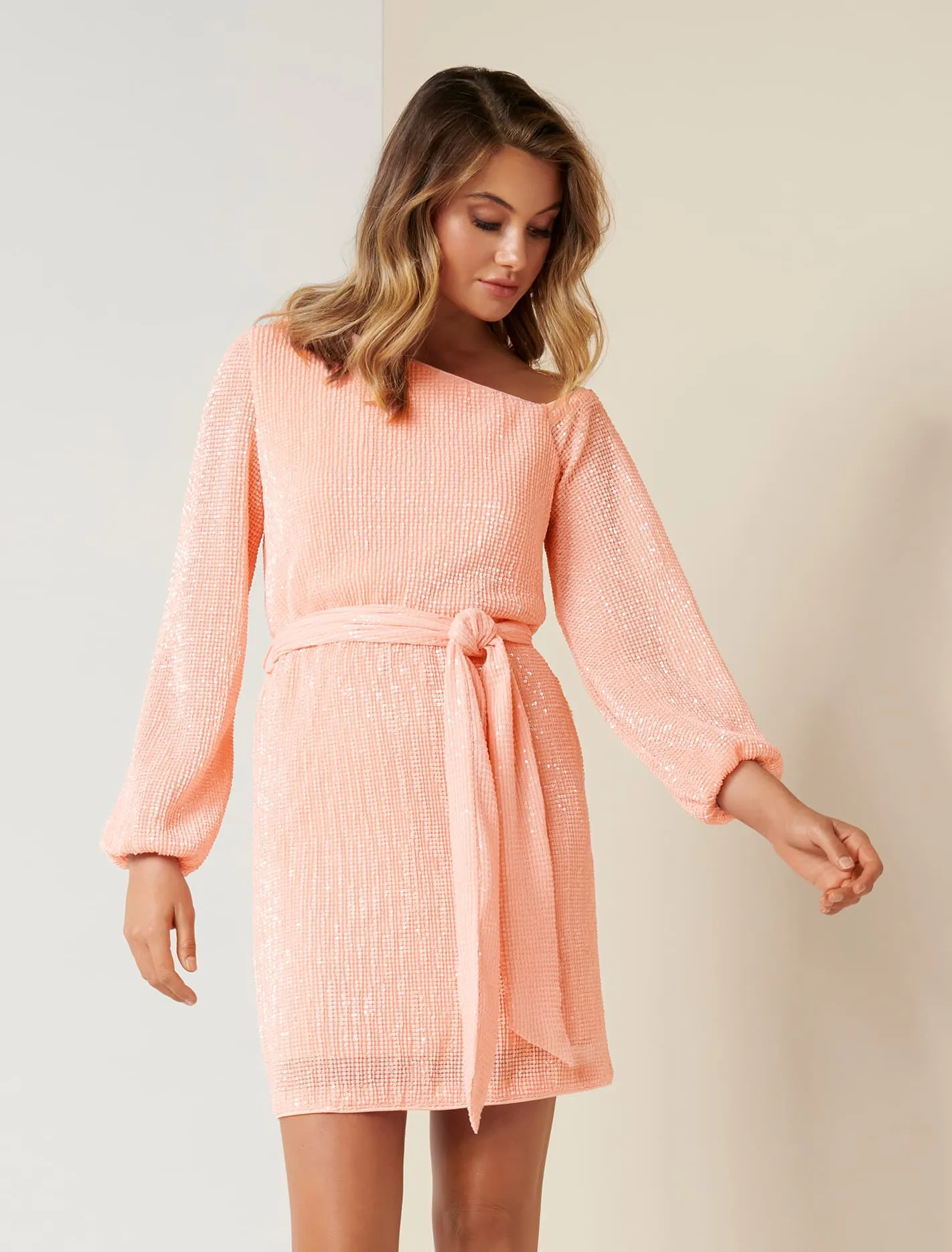 Kaylee One Shoulder Sequin Dress
