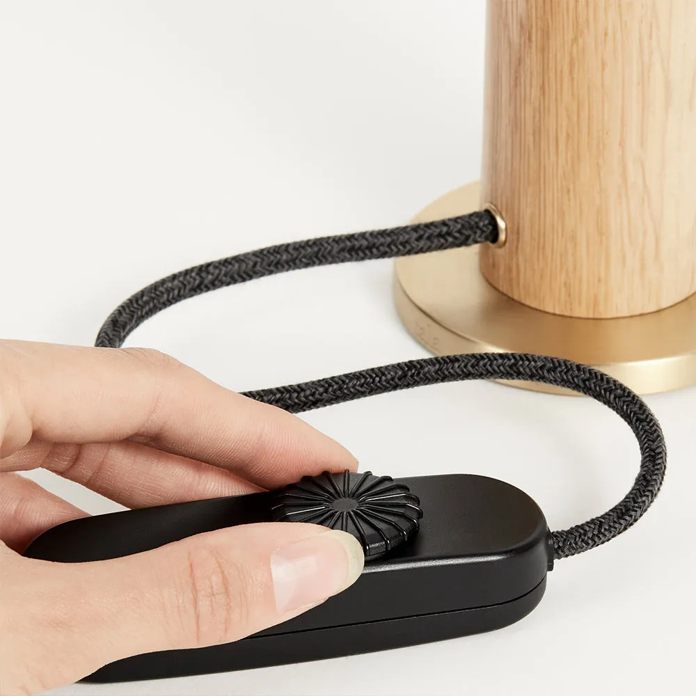 Knuckle Table Lamp in Oak   Sphere IV
