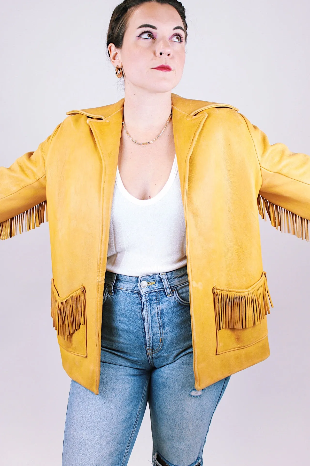 Leather Fringe Jacket
