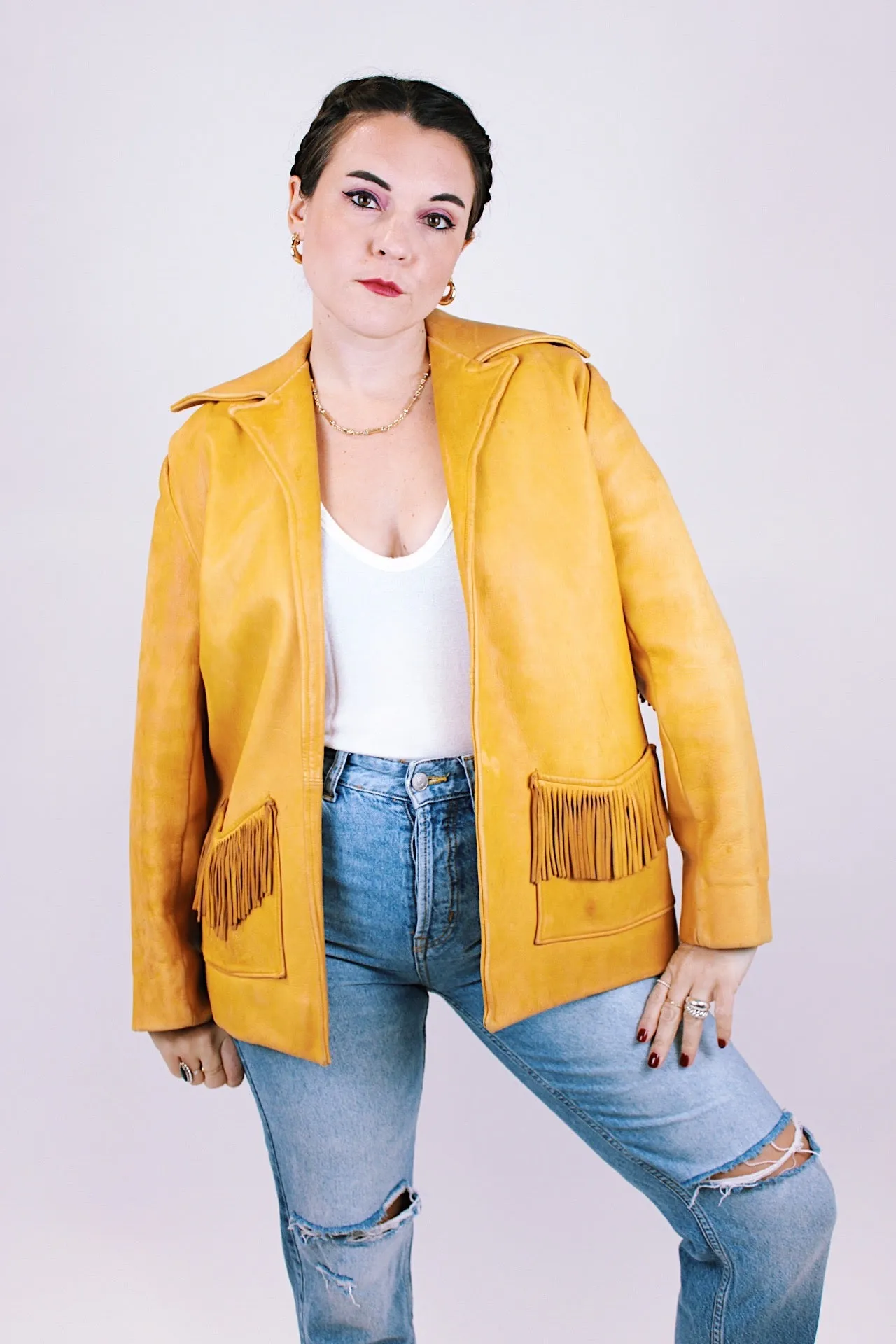 Leather Fringe Jacket