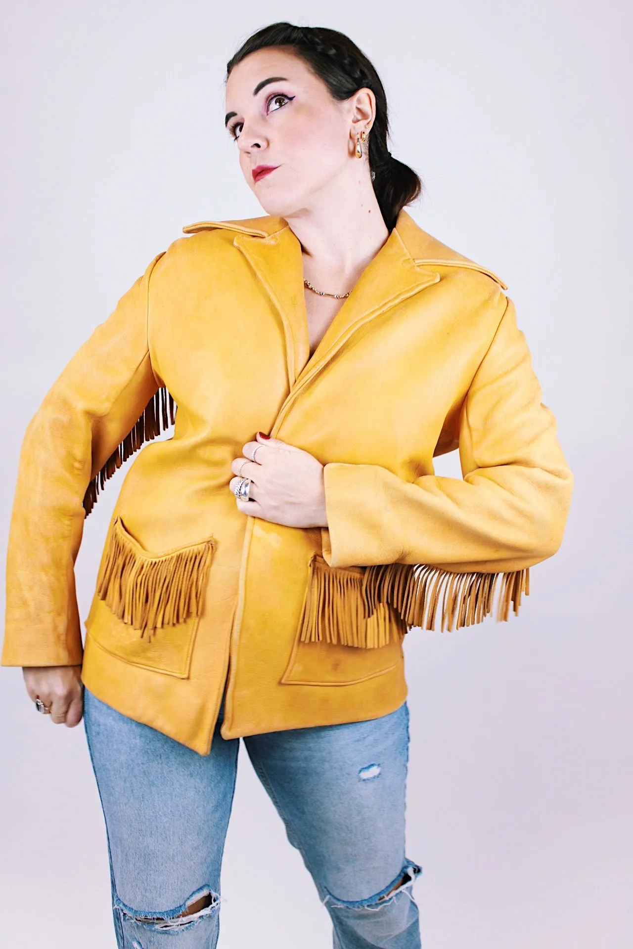 Leather Fringe Jacket