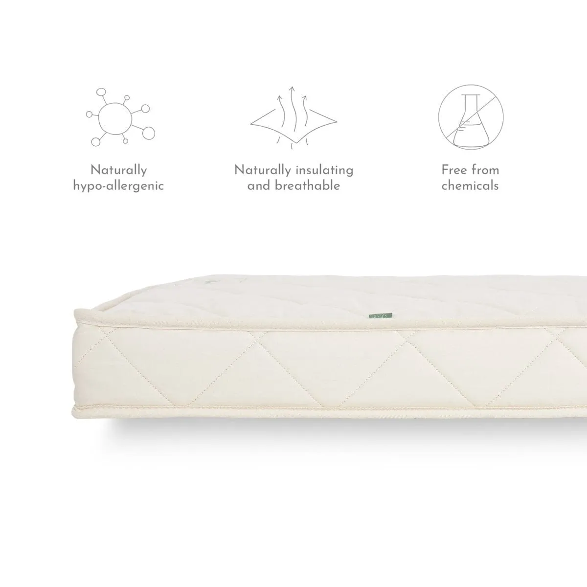Little Green Sheep Natural Twist Cot Bed Mattress to fit M&P 400 - 69x139cm
