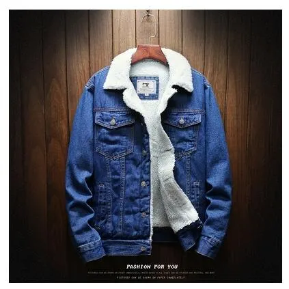 Men Warm Denim Jean Jackets