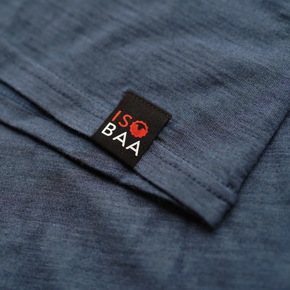 Mens Merino 180 Short Sleeve Polo Shirt (Denim)