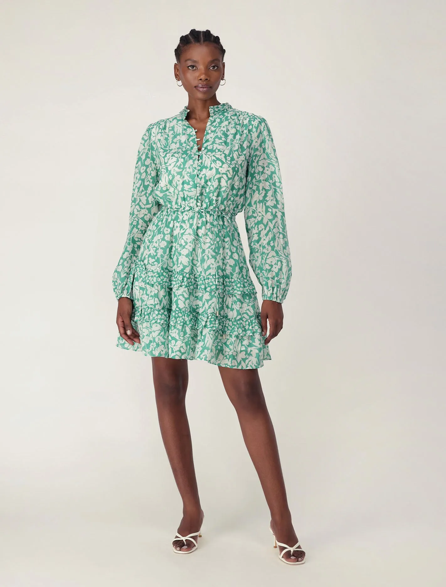 Raquel Mixed Print Mini Dress