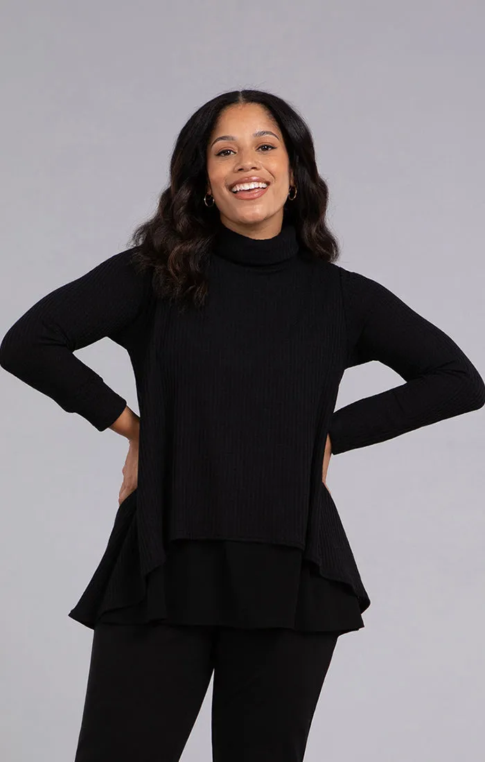 Split Back Waffle Sweater