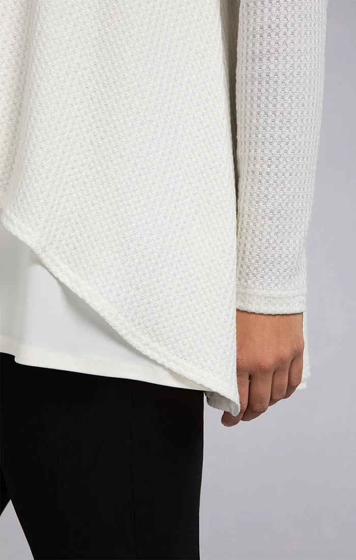 Split Back Waffle Sweater