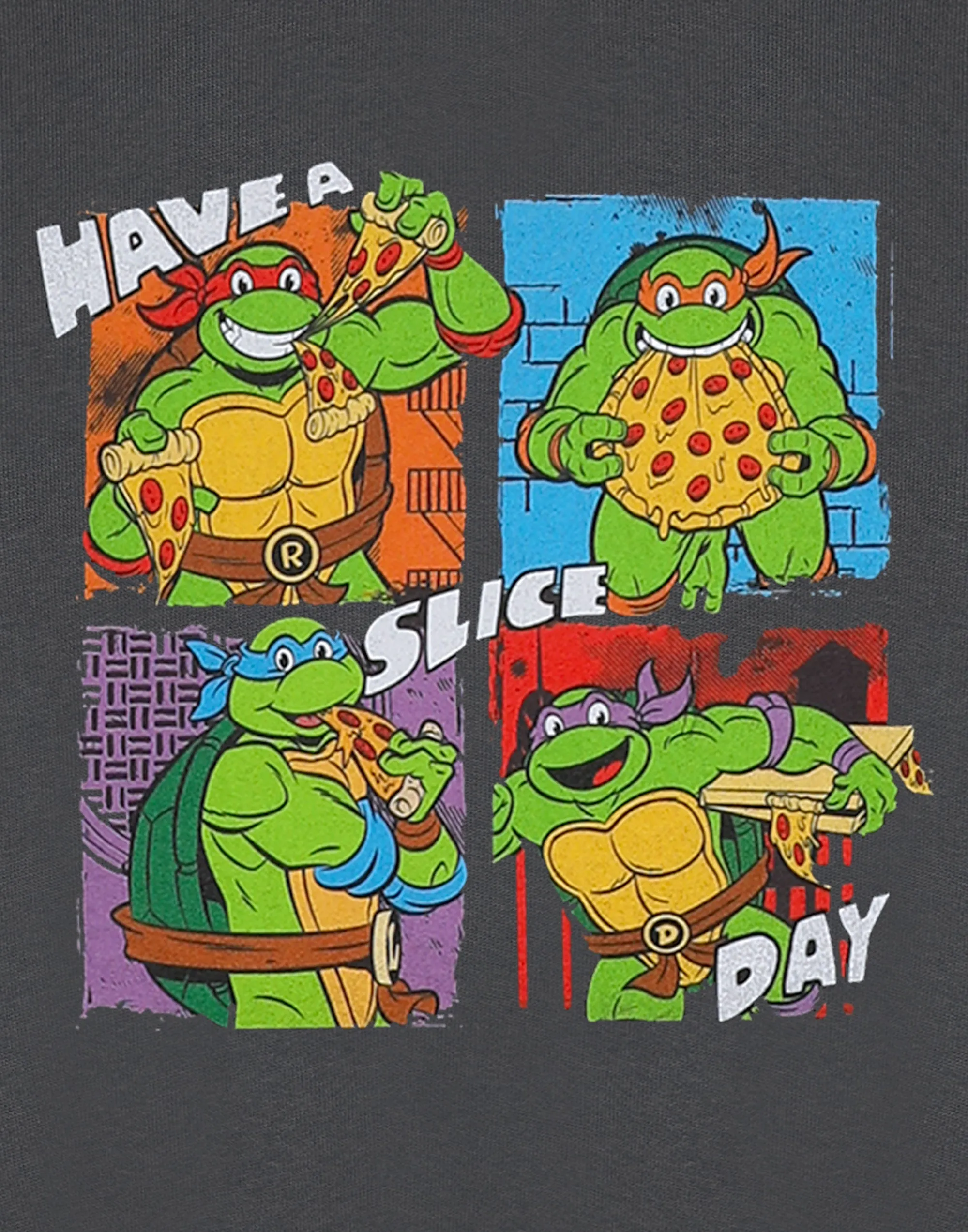 Teenage Mutant Ninja Turtles Have A Slice Day Boys Grey Sweatshirt