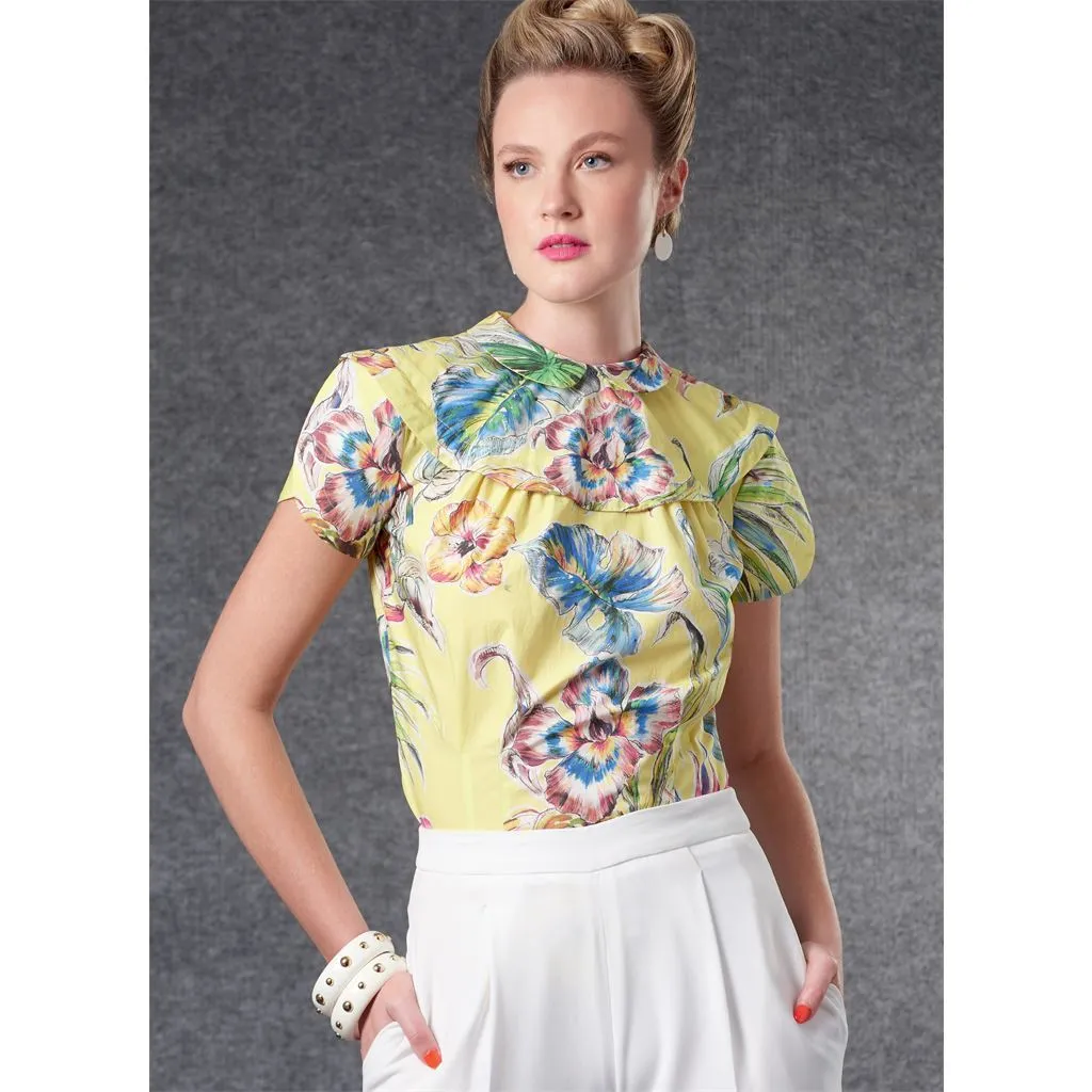 Vogue Pattern V1809 Misses' Tops