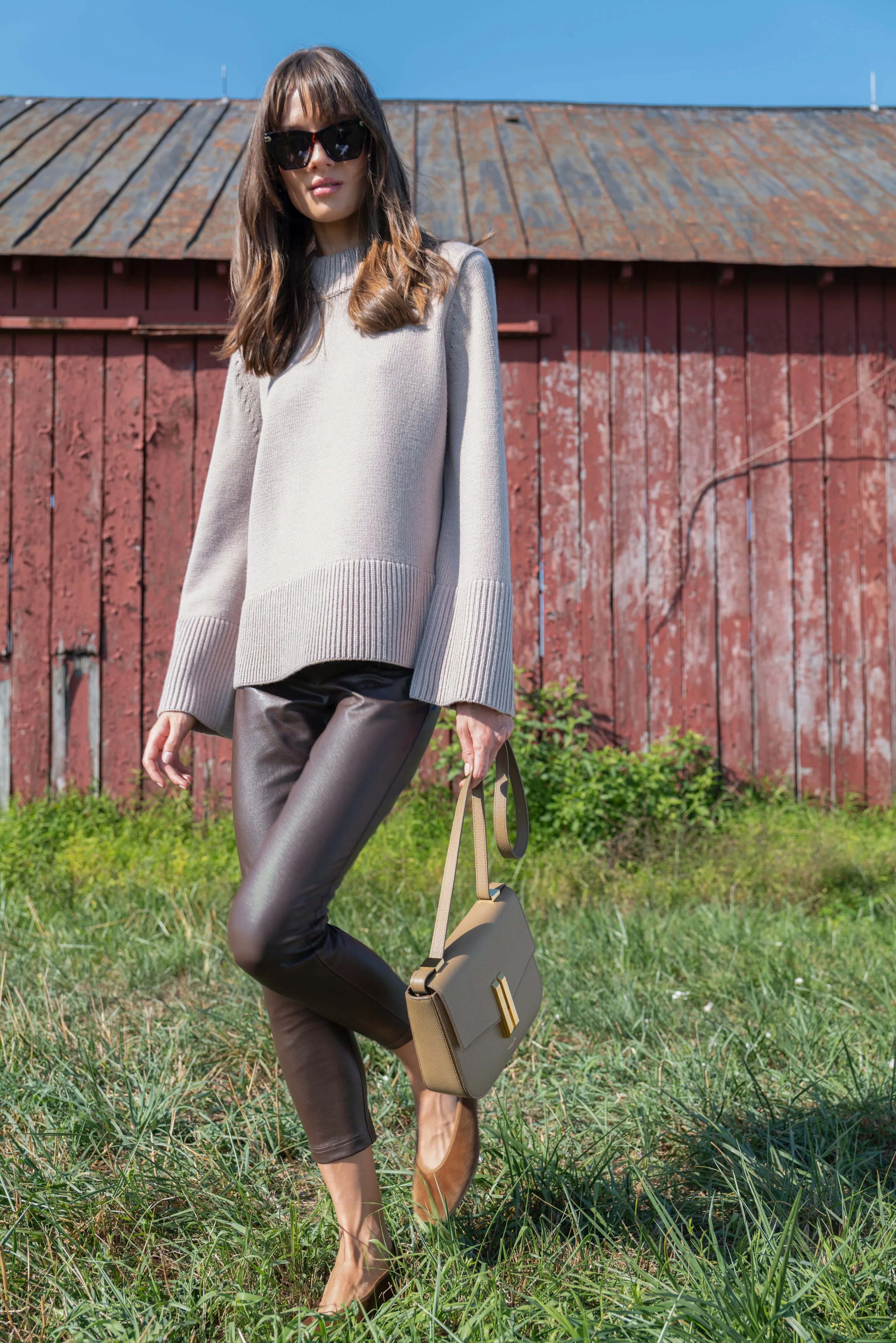 Wheat Crewneck Spencer Sweater